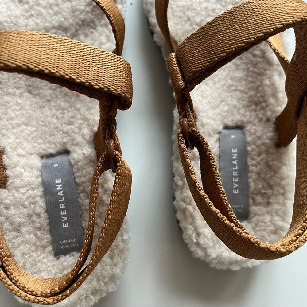NIB Everlane The Renew Teddy Sport Nylon Brown Sandal Size 8 - Picture 6 of 11